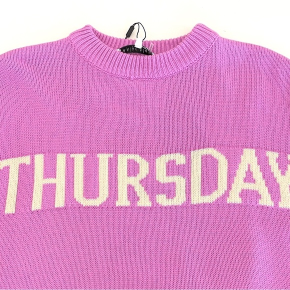 English Factory Weekday Thursday Motif Sweater - Picture 5 of 9
